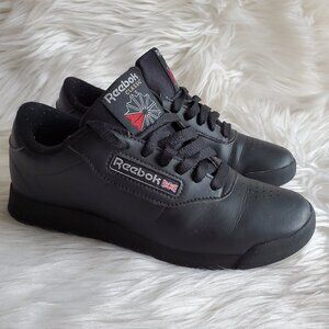 Reebok Princess Women's Black Classic Athletic Running Walking Shoes SZ 6